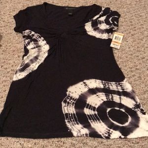 Black ruched t shirt